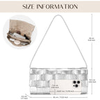 Woven Evening Clutch Purses For Women, Pu Crossbody Shoulder Purse Handbag For Evening, Formal Events, Wedding, Party
