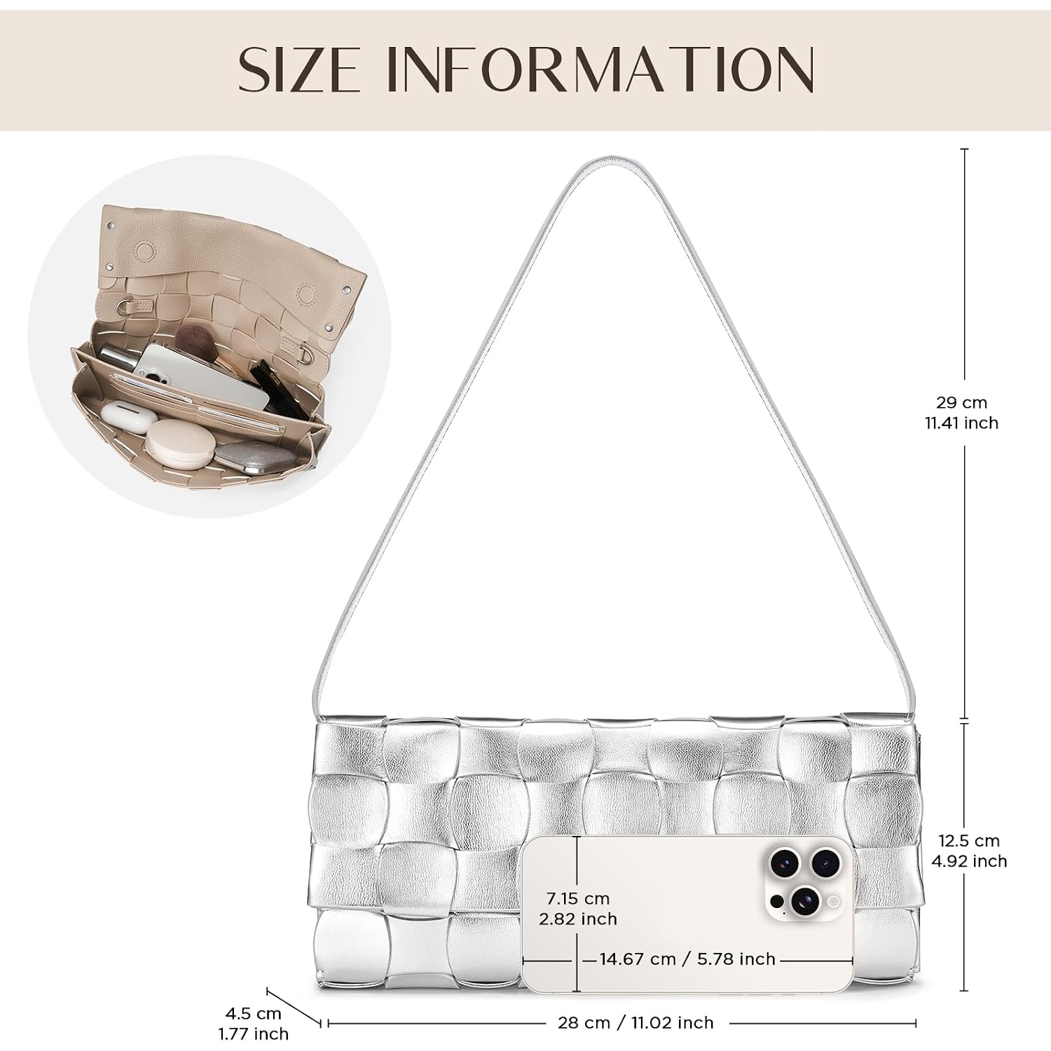 Woven Evening Clutch Purses For Women, Pu Crossbody Shoulder Purse Handbag For Evening, Formal Events, Wedding, Party