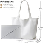 Wllwoo Soft Vegan Leather Tote Bag For Women Large Casual Hobo Handbags Zipper Shoulder Work Daily Weekender Travel Purse