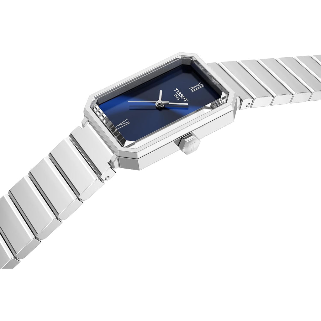 Tissot Srv, Swiss Quartz Watch For Women, Stainless Steel Case, Blue Dial, T1601101104300