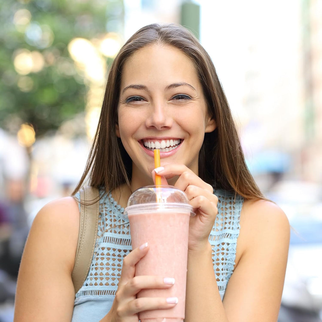 120 Pack Smoothie Straws, 10.3 Inches Straws Disposable, Milkshake Plastic Straws In Assorted Bright Colors