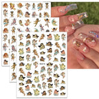 Cupid Angel Nail Art Stickers Cupid Nail Decals 8 Sheets 3D Self Adhesive Angel Design Nail Stickers Valentine's Day Nail Stickers Nail Charms Supplies Decoration for Women Acrylic DIY Manicure Tips
