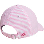 adidas Women's Saturday Hat – Relaxed Fit Strapback Baseball Cap Tropic Bloom/Pink Fusion/Seersucker