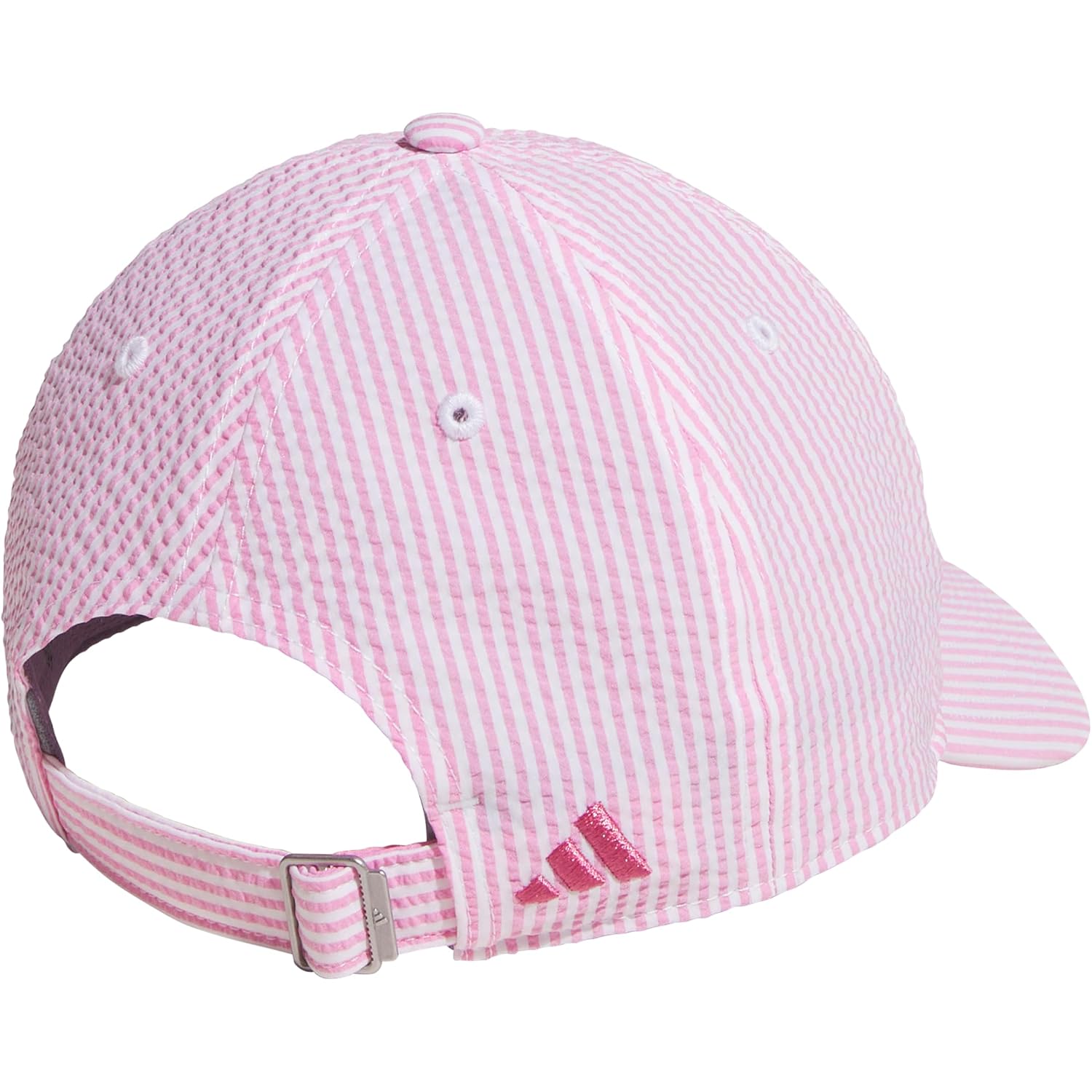 adidas Women's Saturday Hat – Relaxed Fit Strapback Baseball Cap Tropic Bloom/Pink Fusion/Seersucker