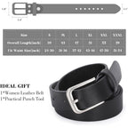 WHIPPY Women Casual Leather Belt for Jeans Pants, Fashion Ladies Waist Dress Belt