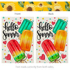 Summer Garden Flag Popsicles Double Sided 12X18 Inches Small Burlap Seasonal Welcome Yard Decoration For Outside Porch Cf1813-12