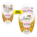 BIC Soleil 5 Glide Women's Disposable 5-Blade Razors, Smooth Glide With Shea Butter Moisture Bars, 2-Pack
