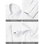 Womens Button Down Shirts Cotton Dress Shirts Oxford Shirts Long Sleeve Work Blouses Collared Tops Tunics With Pocket