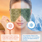Jade Eye Mask,Large Facial Cooling Mask With 100% Real Jade For Hot & Cold Therapy,Green Stone Facial Eyes Sleeping Mask Relief Eye Cover