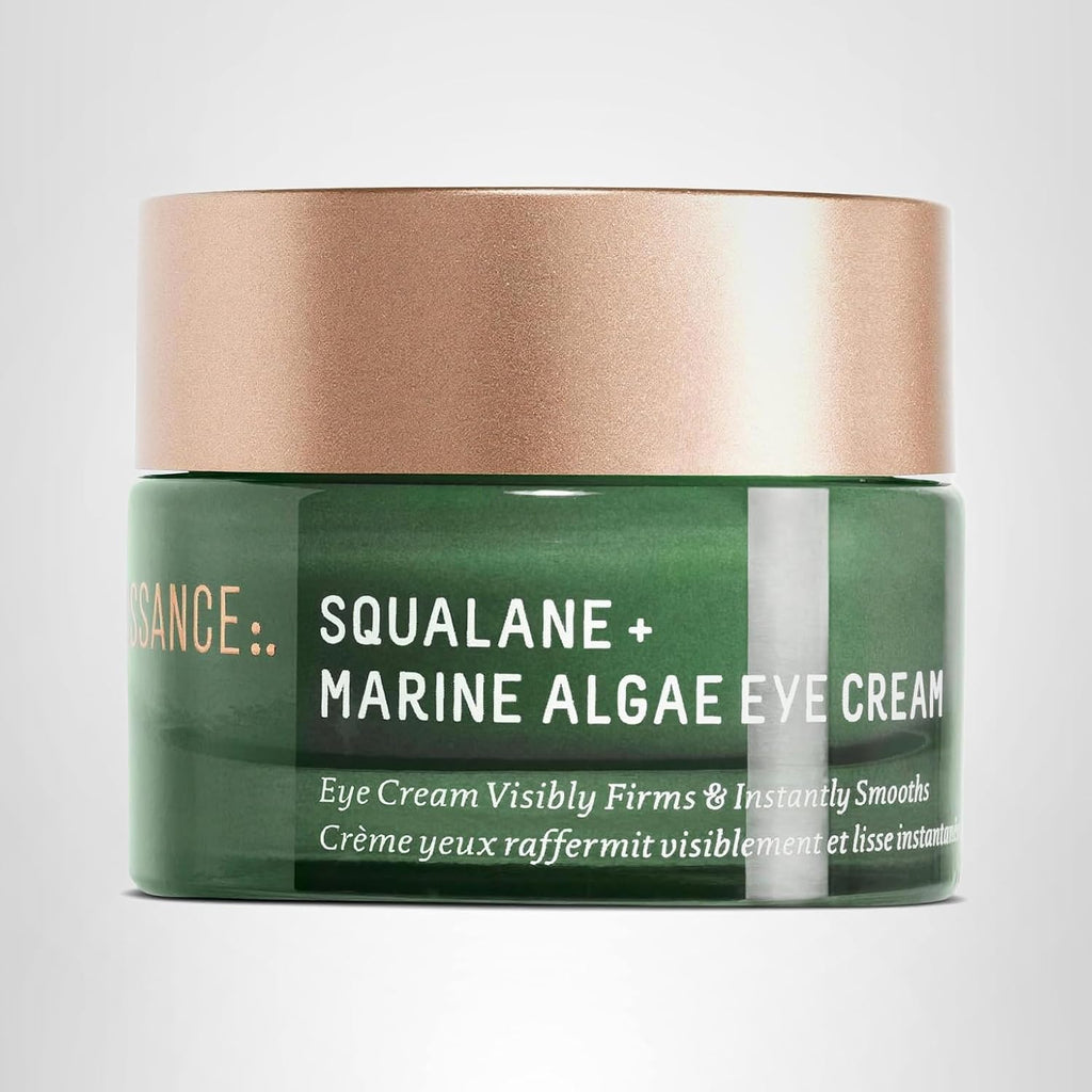 Biossance Squalane And Marine Algae Eye Cream - Anti-Aging Under Eye Cream For Fine Lines, Wrinkles, And Puffiness - Hydrating & Lifting Formula With Hyaluronic Acid And Paracress Extract - 0.5 Ounce