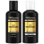 Tresemmé Travel Essentials, Rich Moisture Shampoo And Conditioner Set, Hydrating Hair Detangler With Hyaluronic Acid, 3 Oz Ea