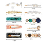 Mehayi 20 Pcs Macaron Pearl Acrylic Resin Fashion Hair Clips Set, Cute Hair Barrettes Bobby Pins, Boho Fancy Hairpin Accessories Headwear Styling Tools, Gifts For Women Girls Decorative Wedding