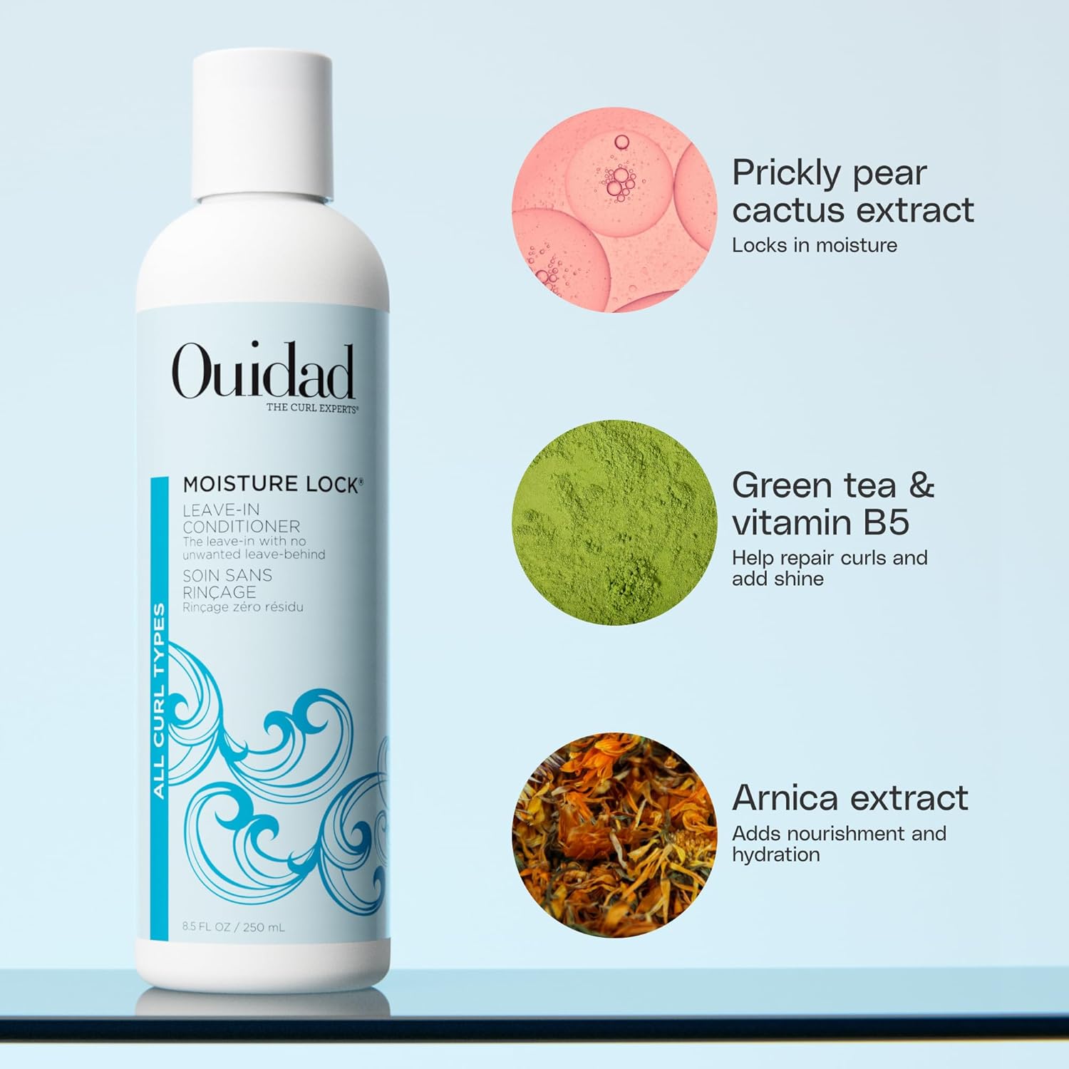 Ouidad Moisture Lock Leave-In Conditioner – 2-in-1 Hydrating Conditioner & Primer for Nourished, Defined Curls, Prevents Frizz, Promotes Shine, & Adds Slip For Detangling, Sulfate-Free, All Curl Types