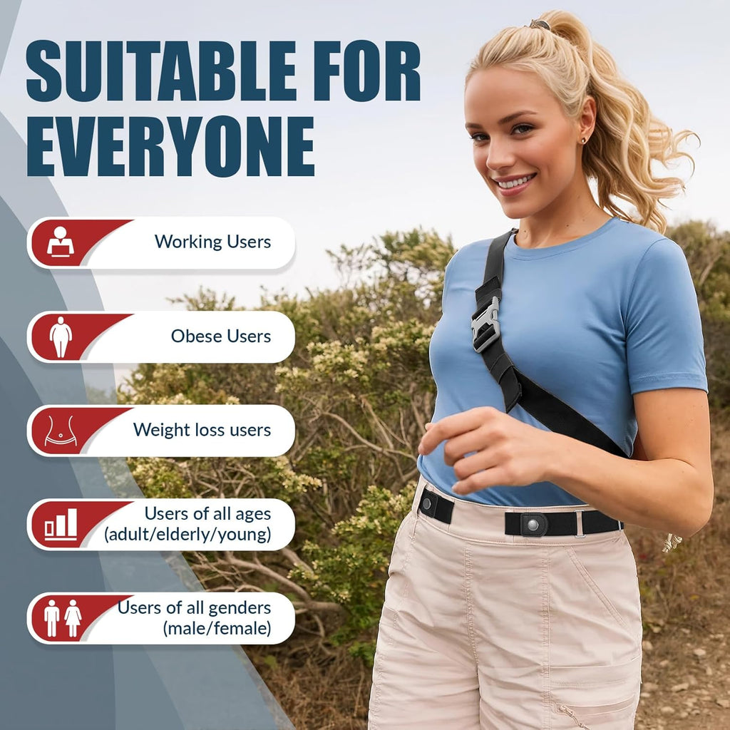WERFORU 3 Pack 4 Pack No Buckle Invisible Stretch Belt Buckle-Free Elastic Belt for Women and Men