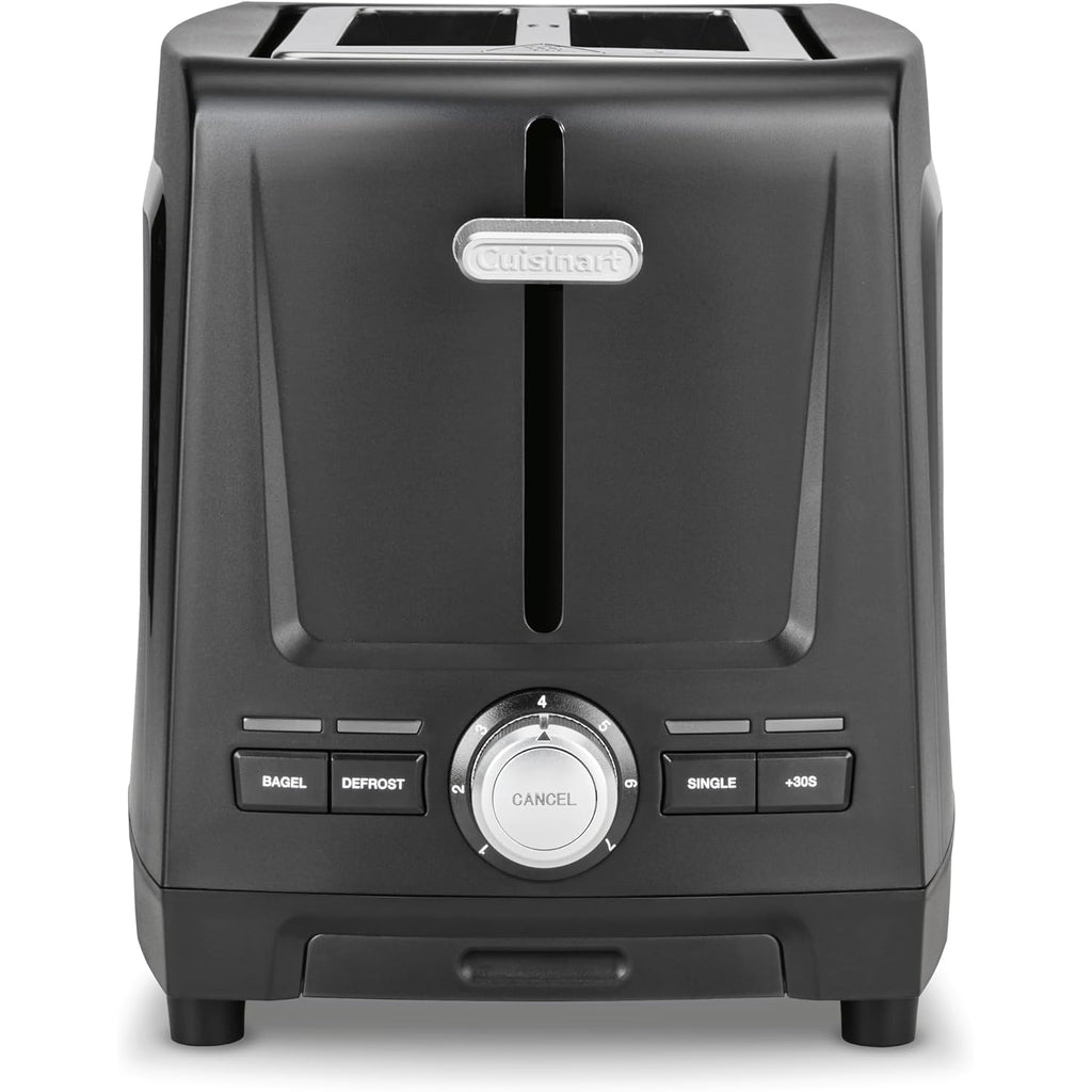 Cuisinart Core Collection 2-Slice Toaster | Extra-Long Slots For Artisan Bread, Bagel | High-Lift Quickview™ | Single Slice & Defrost Function | +30Sec Toast Boost | Removable Crumb Tray, Black