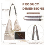 Boho Purses Bags for Women Hand Retro Tote Bag Shoulder Hobo Bag Casual Tassel Shoulder Handbag