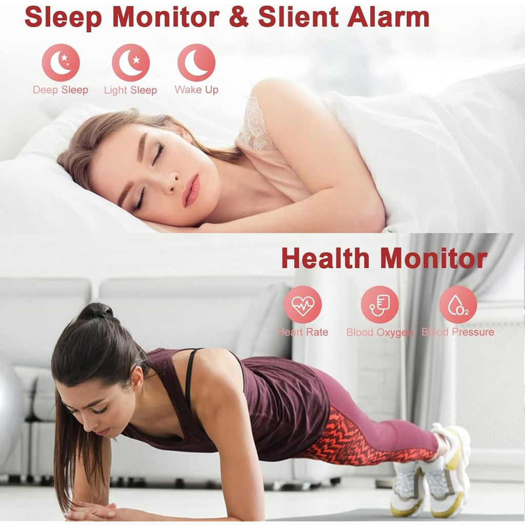 Smart Watch Women Bluetooth Calls for Android iOS Phone Sport Fitness Activity Tracker 1.32" HD Full Touch Screen Heart Rate Sleep Monitor Ladies Silver Mesh Smartwatch Gift,G