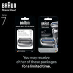 Braun Series 7 Electric Shaver Replacement Head, Easily Attach Your Shaver Head for a Shave as efficient as Day one, Compatible with New Generation Series 7 Shavers, 74S, Silver