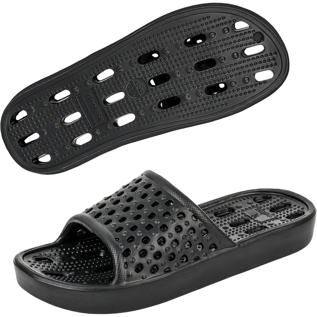 Shower Shoes For Men And Women,Non-Slip Quick-Dry Bath Slippers With Drain Holes,Lightweight Pool, Gym, Bathroom & College Dorm Sandals