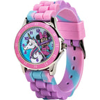 Minnie Mouse Time Teacher Watch For Girls - Analog Time Learning With Easy-To-Read Numbers And Comfortable Silicone Band