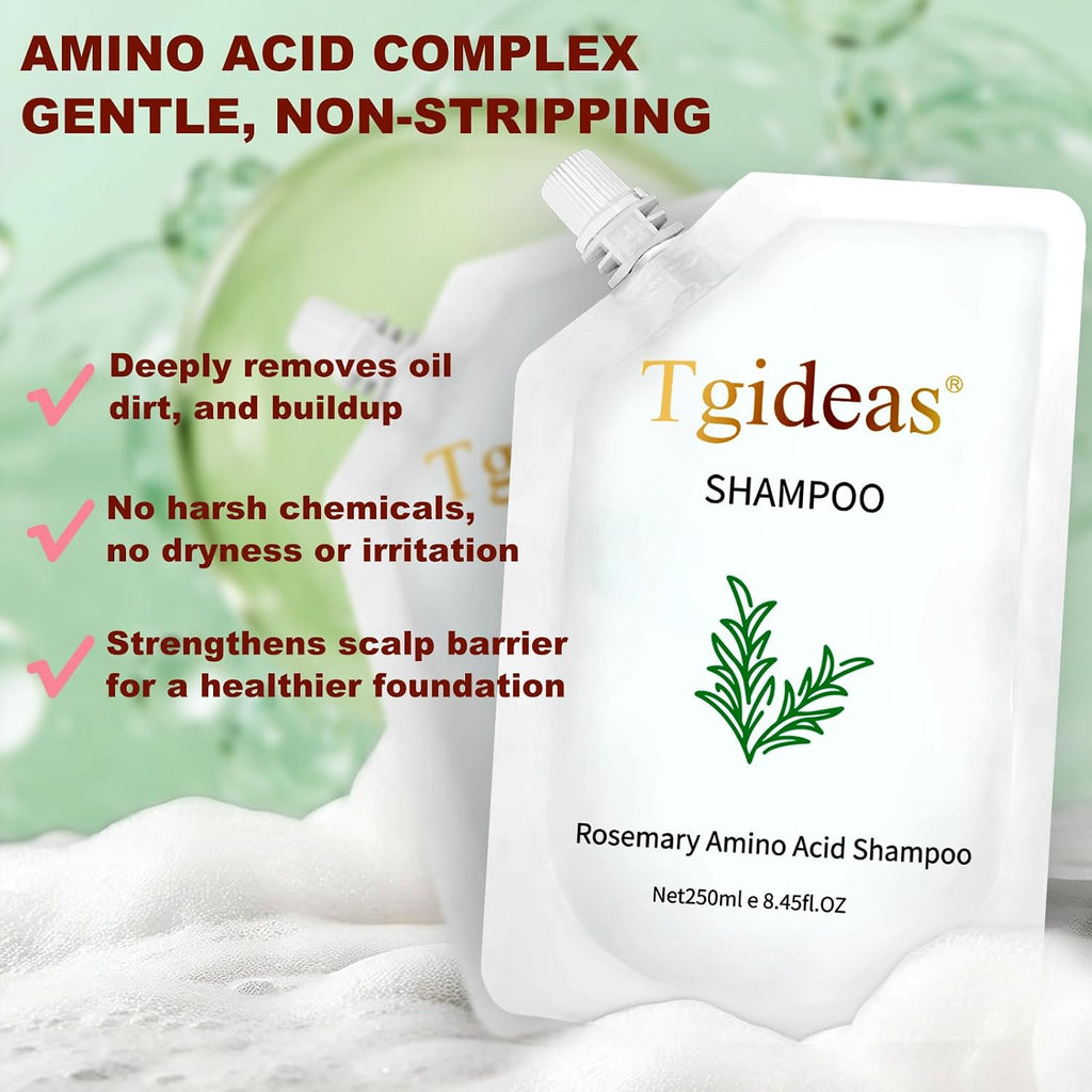 Rosemary Amino Acid Shampoo, Hair Growth Shampoo For Thinning Hair Women And Men Hair Loss, Zinc Pca Thicken & Strengthen Scalp With Hydrolyzed Silk 8.45 Fl.Oz - 2 Packs