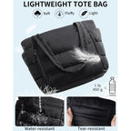 Bagstellar Puffer Tote Bag for Women, Lightweight Puffy Work Handbag Teacher Nurse Quilted Shoulder Bag for School Travel Gym | Cloud Bag w/ Zipper, Daily College Bags, 15.6" Computer Bag, Clinical Nursing Bag, 40 OZ Tumbler Holder, Ideal Gift for Women