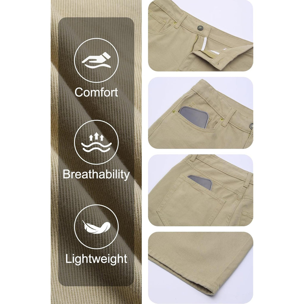 Mens Baggy Denim Shorts Summer Loose Fit Casual Wide Leg Rigid Jean Shorts