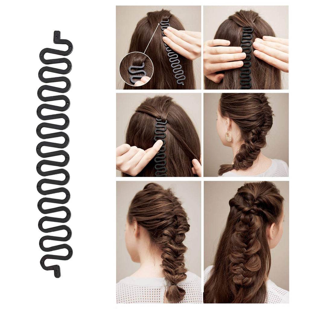 27Pcs Hair Styling Set, Hair Design Styling Tools, Diy Hair Accessories Hair Modelling Tool Kit Magic Fast Spiral Hair Braid Braiding Tool For Women And Girls