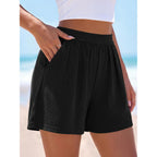 Flowy Summer Shorts for Women High Waisted Wide Leg Knitted Wide Leg Soft Pajama Shorts Women Vacation Outfits
