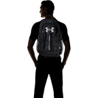 Under Armour Adult Hustle Mesh Backpack , (001) Black / / White , One Size Fits Most