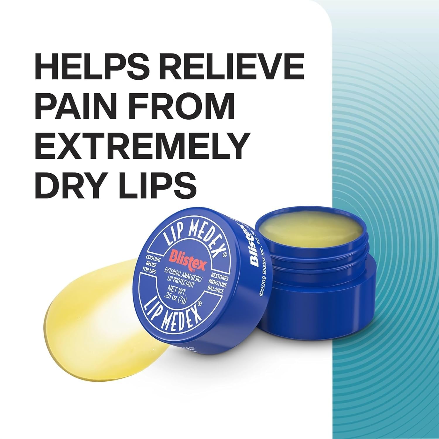 Blistex Lip Medex, 0.25 Ounce, Medicated Relief with Immediate Cooling, Soothes and Protects, Advanced Hydration, Restores Healthy Moisture Balance to Lips, 3 Count, 1 Pack