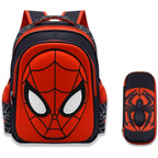 Cartoon Spider Schoolbag With Pencil Case - 3D, Waterproof, Large-Capacity For Primary School Boys (15In)