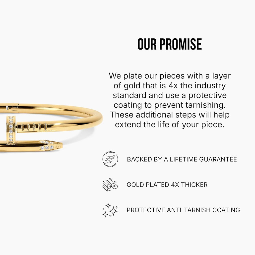 Silver Nailed It Bangle by Electric Picks Jewelry