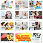 2 Pack Digital Timer For Kids, Magnetic Countdown Kitchen Timers For Cooking, Egg, Classroom, Teacher, Exercise, Study, Oven - Battery Included