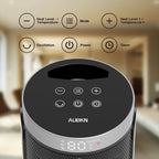 Space Heater, Winhl Small Portable Electric Heaters For Indoor Use With Thermostat And Remote, 70°Oscillation, 12H Timer, 5 Modes, 1500W Ptc Ceramic Fast Safety Heat For Office Bedroom Home