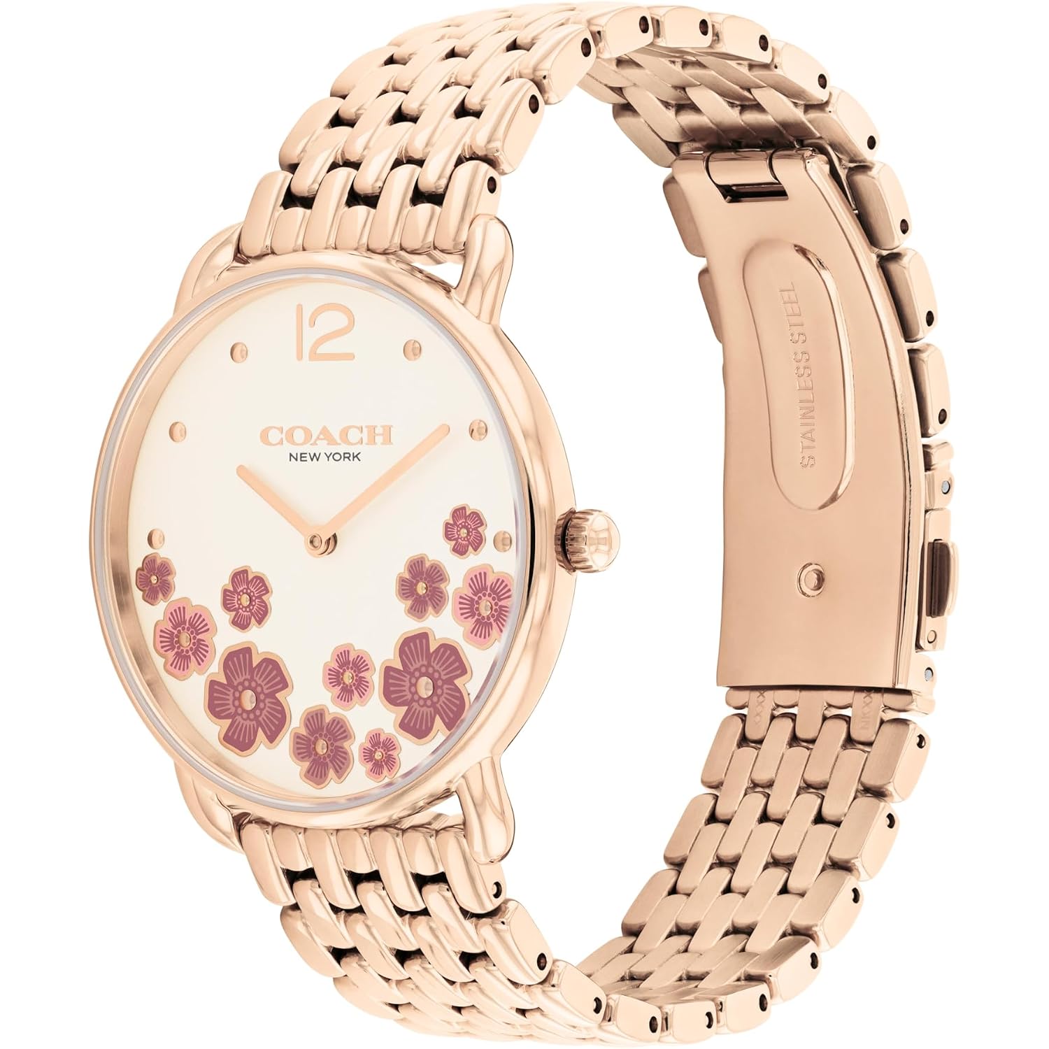 Coach Elliot Women'S 2H Quartz Watch - 36Mm Stainless Steel Bracelet - Colorful Floral Design - Premium Fashion - Gift For Her