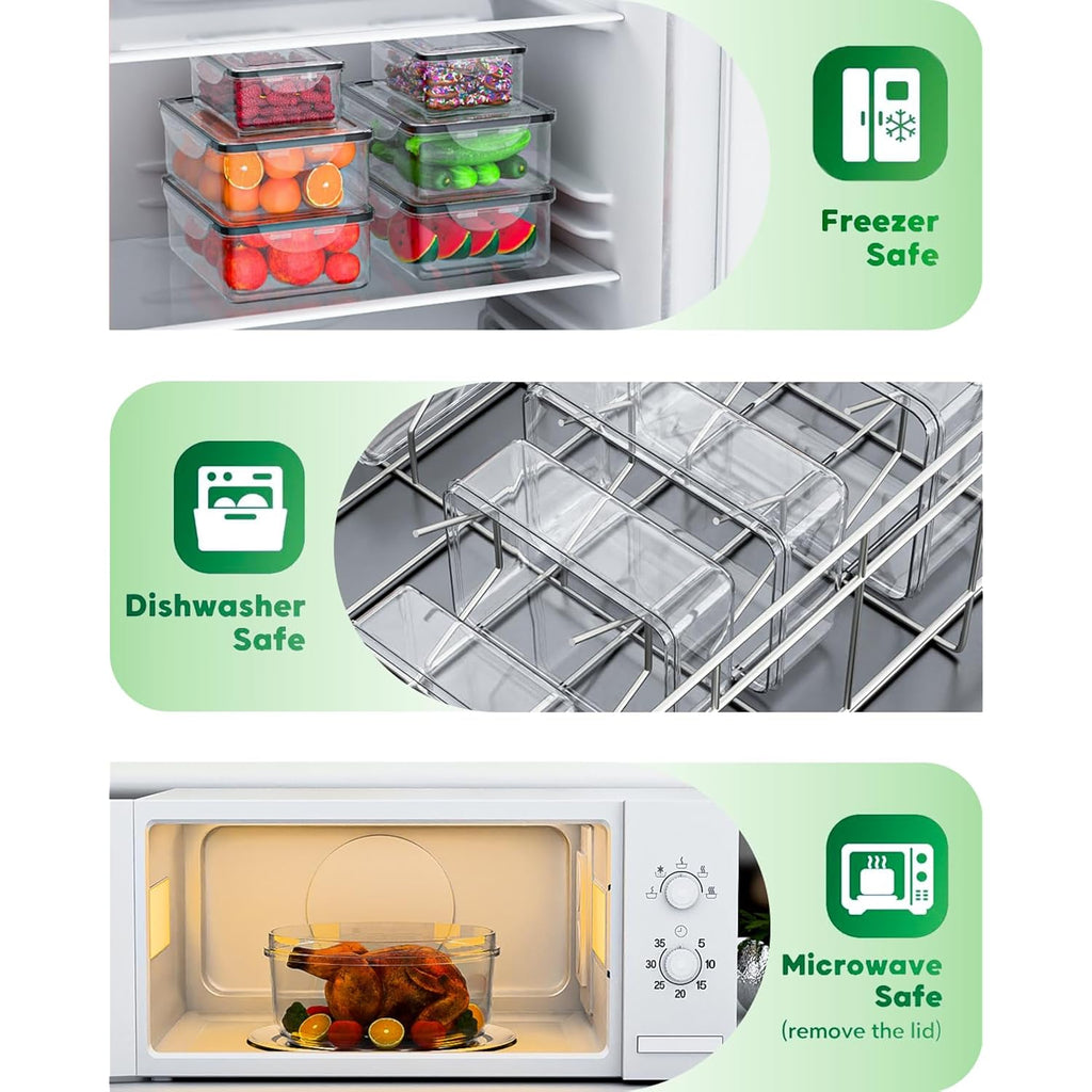 54 Pcs Food Storage Containers With Lids Airtight, (27 Containers &27 Lids) Reusable Bpa-Free Plastic Food Containers For Kitchen Organization, Leak Proof Freezer/Microwave Safe Meal Prep Lunch Boxes