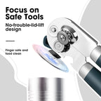 Beneno Heavy Duty Hand Can Opener Manual With Magnet, Durable Sharp Carbon Steel Blade Smooth Cutting, Big Effort-Saving Knob & Soft Grip Handle, Multifunctional Kitchen Tool With Bottle Opener, Green