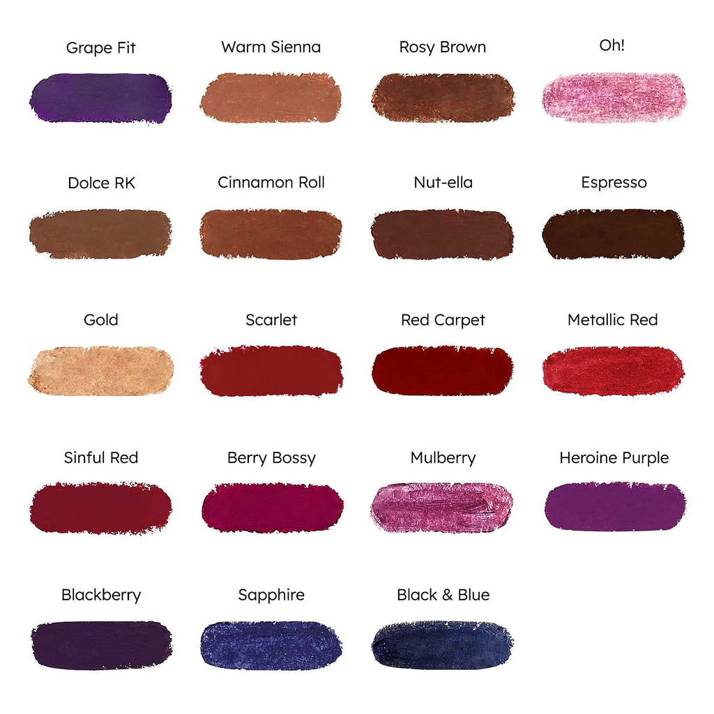 Ruby Kisses Lipstick, Matte Finish, Long-Lasting, Highly Pigmented, Smooth Apply, Full Coverage Lip Color Makeup (Berry Bossy)