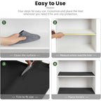 BAGAIL Drawer and Shelf Liner, 12 in X 10 Ft Non-Adhesive Shelf Liners for Kitchen Cabinets, Thick Strong Grip Liners for Desk, Shelves, Bathroom Drawers, Cabinet Protection - Black