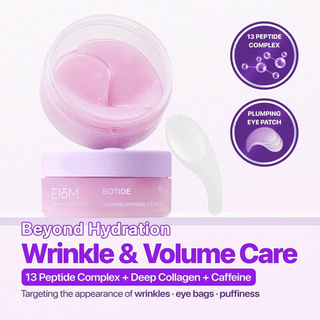 Botide Under Eye Patches For Dark Circles & Puffiness – 13 Peptides, Caffeine & Niacinamide | Hydrogel Eye Patches For Fine Lines & Crow'S Feet | Korean Skincare (60 Count)