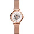 Fossil Women'S Carlie Automatic Stainless Steel Mesh Three-Hand Watch For Women,