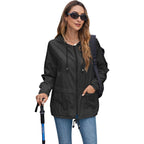 Women'S Lightweight Hooded Raincoat Waterproof Packable Active Outdoor Rain Jacket (S-3Xl)