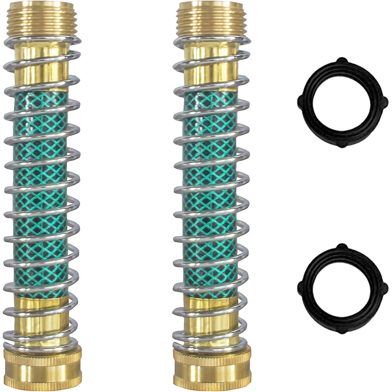 Hourleey Garden Hose Protector, Hose Extension Adapter With Coil Spring, 2 Pack