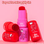 Lip Smacker Hello Kitty So Jelly Lip & Cheek Tint, Moisturizing Sheer & Buildable Color, Fun Bouncy Jelly Texture, Sweet Apple Flavor - Apple