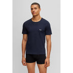 Boss Men'S Logo Embroidered Cotton Tee 3 Pack