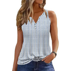 Tank Tops for Women Summer Tops Casual Button Down Shirts Loose Fit V Neck Sleeveless T Shirts