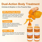 Body Keratin Care Kojic Acid Turmeric Spray: Gentle Body Peel Mist To Help Remove Dead Skin And Improve Rough Texture, Suitable For All Skin Types (2 Pack) -S, 200Ml - A