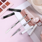 2PCS Dual-Ended Nail Art Brushes Set – Gel Nail Brush, Spatula & Liner Brush – Nail Art Tools for Builder Gel, Nail Polish Application, DIY Manicure & Salon Use