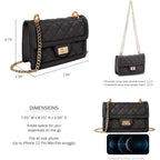 SG SUGU Small Quilted Crossbody Bag, Trendy Designer Mini Shoulder Bag, Phone Wallet Purse for Women